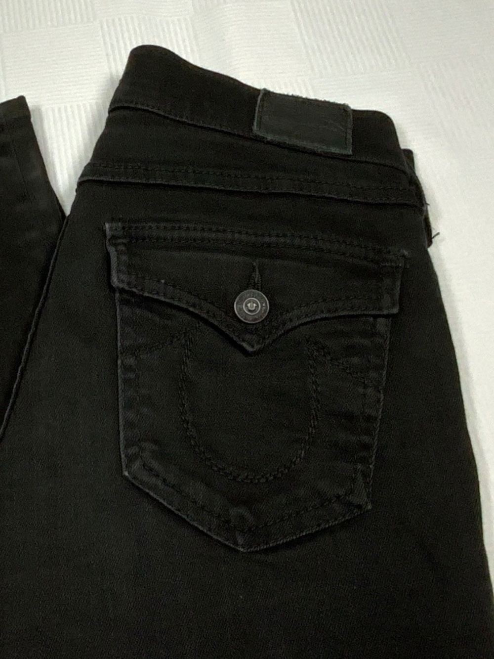 True Religion Black Cora Mid Rise Straight Jeans - Size 27